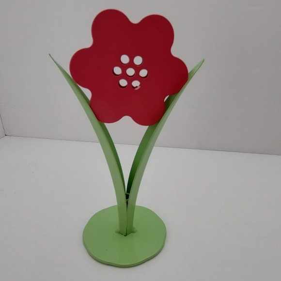PartyLite Smartscents Metal Flower Holder Pink Green NEW Retired Hard to Find - Picture 2 of 4